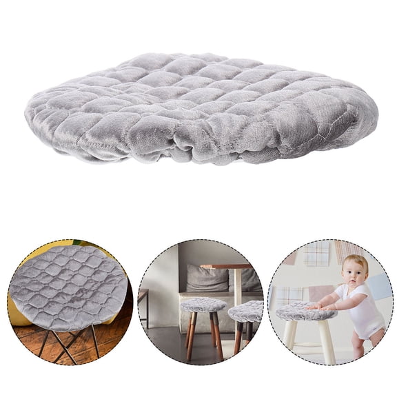 FOMIYES Grey Elastic Stool Cover Chair Protector, Stretchy Material, Easy to Install, and Washable Seat Cover