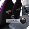 thumbnail image 5 of Uemuo Purple Black Buffalo Plaid Pattern Car Seat Covers for Front Seats Waterproof Seat Covers for Cars, Universal Auto Front Seats Protector Fits for Car-1, 5 of 6
