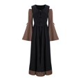 thumbnail image 4 of FcBaudy Robes pour Femmes, Robes d'Été pour Femmes Médiévales Européennes et de Cour Coupe Ajustée à Lacets Ourlet Grand Robe Patchwork Ensemble Robe Femme, 4 of 6