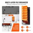 thumbnail image 2 of Vevor WJBGJHSWJSWS0OID1V0 10-Tier Vertical Wall Mounted Hanging Wall Files Organizer, Metal, 2 of 10