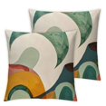 thumbnail image 2 of Acheng Bohemian Throw Pillow Covers, Mid Century Moon Sun Modern Decorative Throw Cushion Case, 2-Pack Double-Side Printed Pillowcases for Sofa and Living Room White, 2 of 6