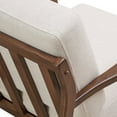 thumbnail image 4 of Omax Decor Jasper Solid Wood and Fabric Upholstered Accent Armchair in Beige, 4 of 8