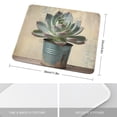 thumbnail image 2 of Succulent Print Mouse Pad with Stitched Edge, Premium-Textured Computer Mousepad with Non-Slip Rubber Base, Gaming Mouse Mat for Laptop, Office & Home 10"x12", 2 of 8