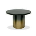 thumbnail image 2 of Cid Vito 47 Inch Dining Table- Round Top- Steel Pedestal Base- Black Wood, 2 of 6