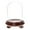 Walnut Wood Veneer Base, variant on Plymor 4" x 5.25" Glass Display Dome Cloche (Walnut Wood Veneer Footed Base)