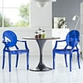 thumbnail image 2 of Modway Casper Modern Acrylic Stacking Dining Armchair, Blue, 2 of 5
