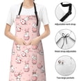thumbnail image 4 of Zufioo Easter Rabbit Print Adult Waterproof Apron, Cooking Apron, Flower Arranging and Painting Apron-Adjustable Straps, with Pockets, Kitchen Supplies-One Size, 4 of 9