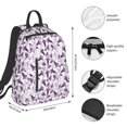 thumbnail image 2 of Yiaed Violets Flowers Print Lightweight Backpack Travel Backpacks Hiking Daypack for Women Men, 2 of 5