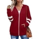 thumbnail image 2 of Sudaderas con capucha y bolsillo de manga larga con cremallera para mujer, tallas S a 2XL, 2 of 7