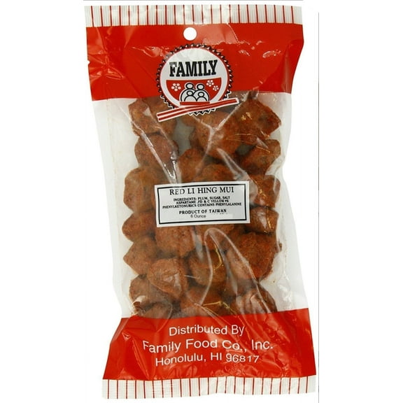 Family Foods Red Li Hing Mui, 8 Oz.