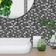 thumbnail image 5 of 10 piezas/juego de 10/15/20/30 cm, mosaicos de mármol planos duros, pegatinas de pared para cocina, baño, suelo, decoración diagonal, papel tapiz, mural artístico de PVC, 5 of 5