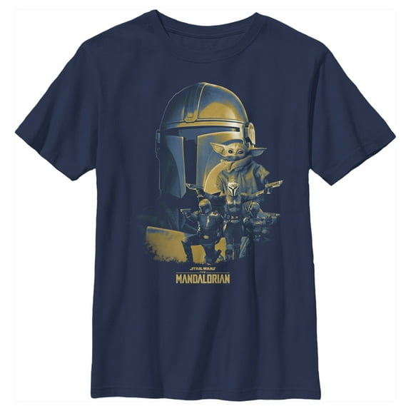 Boy's Star Wars: The Mandalorian Element of Surprise Graphic Tee Navy Blue X Large