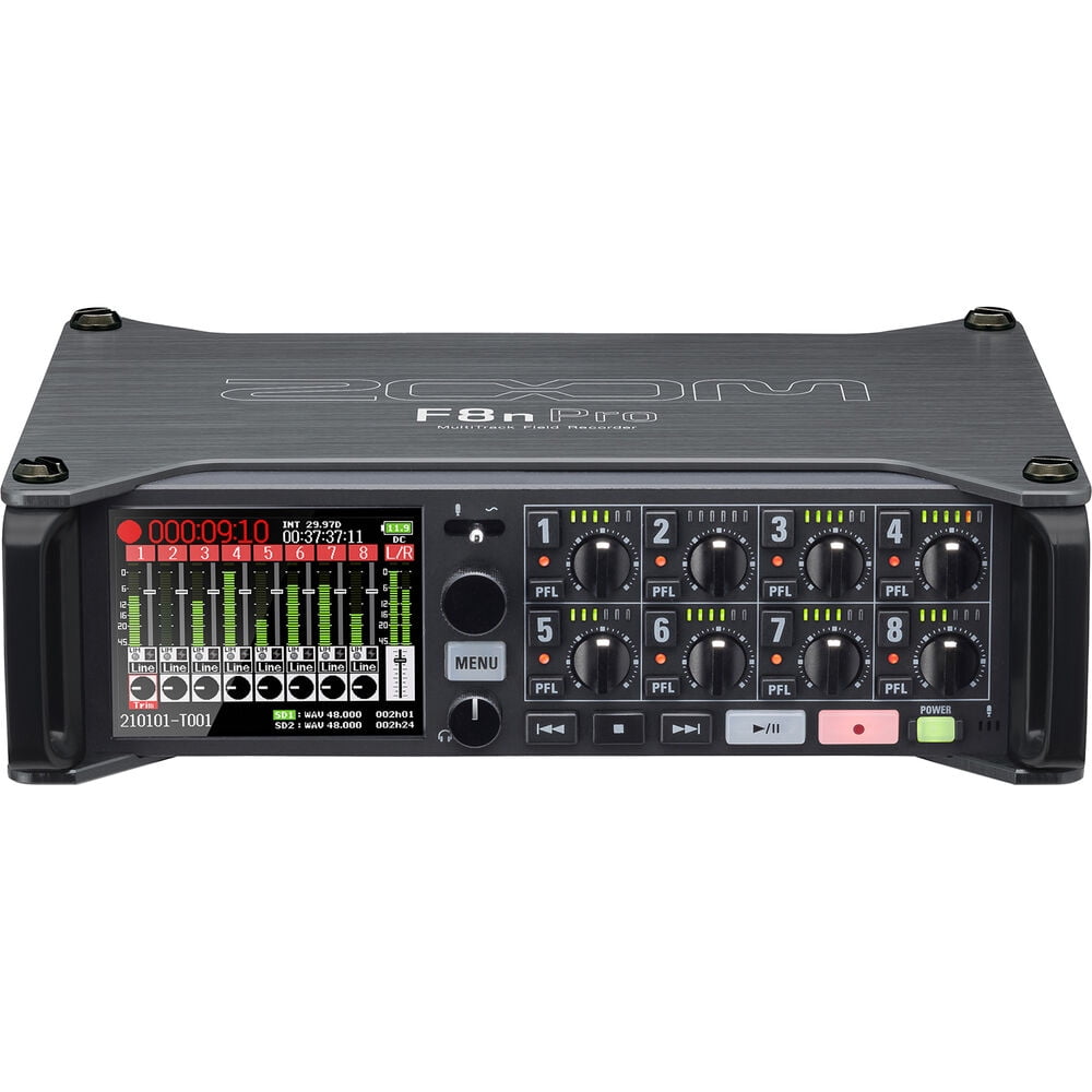 Zoom F8n Pro 8-Input / 10-Track Multitrack Field Recorder Bundle with Sony MDR-7506 Headphones, 32GB microSDHC Memory Card, and XLR-XLR Cable