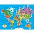 thumbnail image 3 of MasterPieces 60 Piece Jigsaw Puzzle for Kids - World Map - 16.5"x12.75", 3 of 7