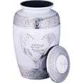 thumbnail image 2 of Keepsake Company White Large Classic Urn for Ashes – Adult Male Cremation Urn, 220 Cu In Volume – Decorative Funeral and Burial Urn with Heart Design, 2 of 8