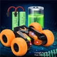 thumbnail image 2 of QualitChoice RC Car 360 Degree  for Flips Racing Car with LED Stunt Car Double Sided Rotating Kids Toy Remote Controlled Cars for Children Black Green, 2 of 6