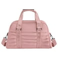 thumbnail image 2 of Bolsa deportiva de gimnasio, bolsa de viaje con compartimento para zapatos, ligera y ajustable. Rosa, 2 of 9