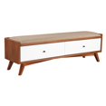 thumbnail image 2 of Alpine Furniture Flynn Wood Storage Bench in Acorn-White, 2 of 5