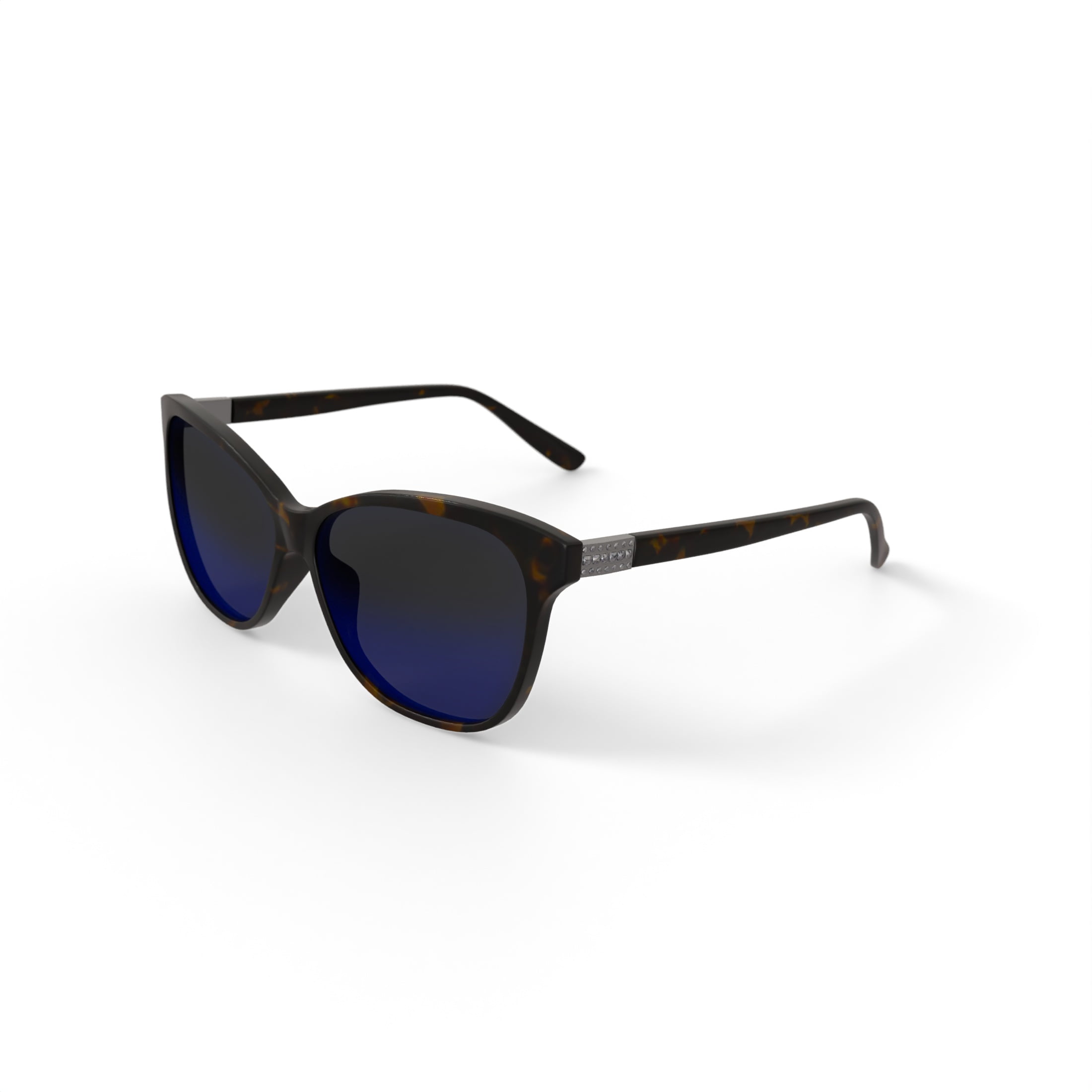 Solvari Women’s Rx-able Fashion Sunglasses, Sophia - Black, Square, Plastic, 56-15-133, with Case