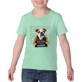 thumbnail image 1 of Bulldog Mugshot Birthday Christmas Humor Gift Match W Dog Food Dog Treats Toys Heavy Cotton Toddler Kids T-Shirt Tee Clothing, 1 of 5