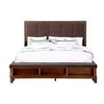 thumbnail image 3 of New Classic Cagney 4-Piece Wood Cal King Bedroom Set with Chest in Chestnut, 3 of 17