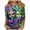 Purple, variant on BVOFAR Mardi Gras Shirts for Women 3/4 Sleeve Crewneck Tops Novelty Mask Print Blouses Carnival Themed Party Outfits