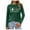 Green, variant on JTZGDY Merry Christmas Sweatshirts for Women Funny Xmas Tree Santa Claus Print Long Sleeve Holiday Season Pullover Tops Loose Oversized Casual Graphic T-Shirts Red#01 M