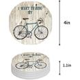 thumbnail image 1 of FMSHPON I Want to Ride My Bicycle Set of 8 Round Coaster for Drinks, Absorbent Ceramic Stone Coasters Cup Mat with Cork Base for Home Kitchen Room Coffee Table Bar Decor, 1 of 6
