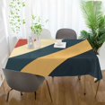 thumbnail image 3 of Yayeee Tablecloths 54" x 54" Rectangle Wrinkle Resistant Party Table Cover, Beige Stripes, 3 of 8