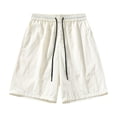 thumbnail image 2 of pstuiky Pantalones cortos para hombre, Pantalones cortos de verano para hombre, informales y cómodos, con bolsillo y cintura elástica y cordón ajustable. Pantalones cortos cargo, 2 of 8
