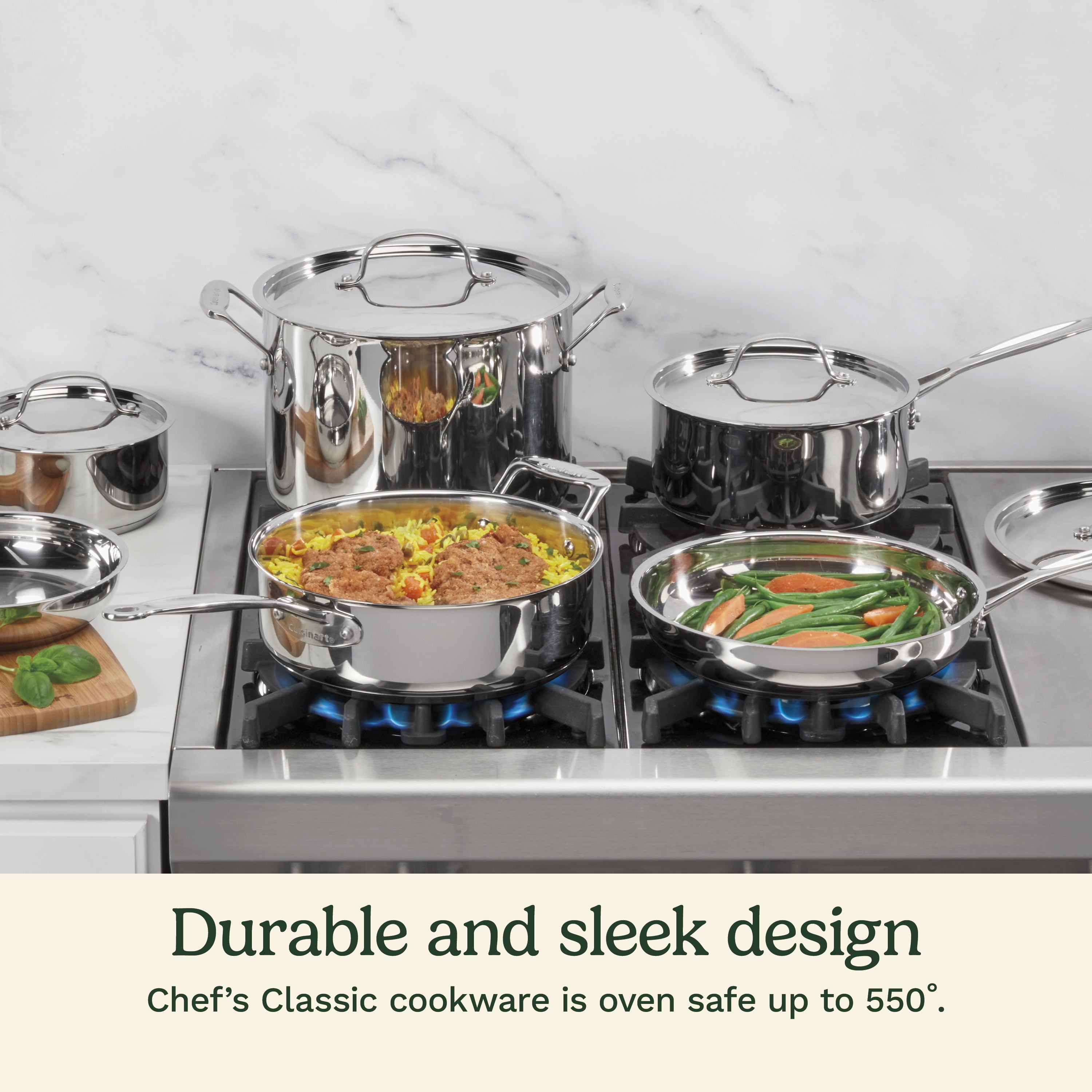 Cuisinart Chefs Classic 7Piece Stainless Steel Cookware Se