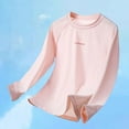 thumbnail image 3 of WOYY Big Girls Quick Drying T-Shirt Lightweight Solid Color Long Sleeve T Shirt,Pink, 3 of 3
