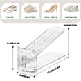 thumbnail image 2 of Organizador de ranuras para zapatos FENRUNXU, 20 piezas, transparente y ajustable, 2 of 8