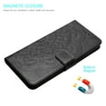 thumbnail image 6 of For Galaxy A25 5G Folio Wallet Case with Wrist Strap, Embossed Sunflower Pattern, Lightweight Protective PU Leather Phone Case with Credit Card/Cash Slots, Magnetic Closure, Black, 6 of 8
