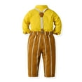 thumbnail image 7 of Hienoo Boys Suit Long Sleeve Button-Down Shirt & Suspenders Pants & Bow Tie Outfits, 7 of 7