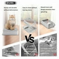 thumbnail image 6 of Stainless Steel Litter Box, Semi Enclosed High Side Cat Litter Box, Top Entry Litter Boxs for Senior Cats, Leak-Proof, Non-Sticky, Easy Clean, Ideal for Indoor Cats Kitten, 6 of 7