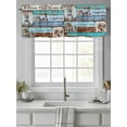 thumbnail image 3 of Curtain Valance for Windows,Country Farm Vintage Wood Board Kitchen Valances Rod Pocket Short Curtains,Bless Home Quote Window Treatment Panel for Bedroom Bathroom 60"x18", 3 of 7