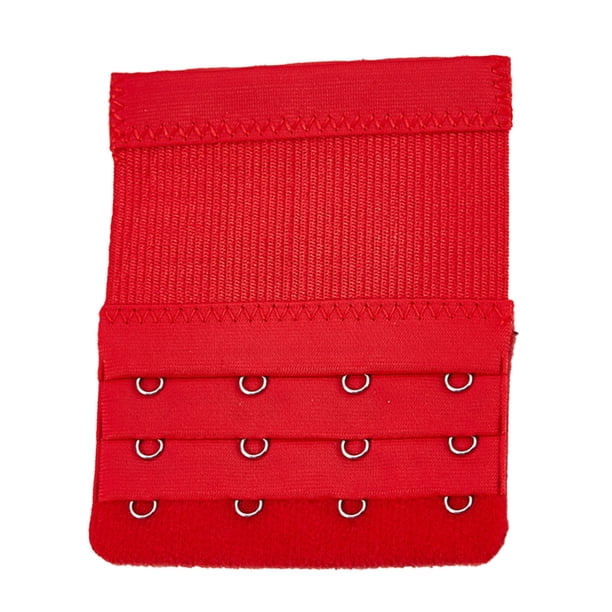 Qarigey Extensores de sujetador con correa de extensión, transpirables, 3 filas, 4 ganchos, sujetadores ajustables, accesorios, Clips, ropa interior de Accesorios de disfraces rojo Qarigey AP010605-02