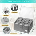 thumbnail image 1 of Large Capacity Shoe Storage With Lid Reinforced & Proof Home Closet Organizer Sweater Containers for Closets Coat Storage Bag Zipper Container Shelf Storage Flat for Storage under Bed Organization And, 1 of 3