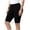 Black, variant on Plus Size Ribbed Knit Bermuda Biker Shorts for Women High Waist Pull On Stretch Basic Solid Color Athletic Workout Leggings Ladies Knee Length Lounge Bottoms Black XXL