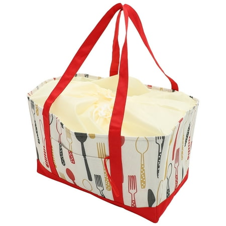 

Insulated Picnic Bag Ultra-large Capacity Tote Bag for Picnics Beaches Traveling 30L