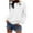 White, variant on tarylea Womens Tops Long Sleeve Crewneck Cinch Cuff Oversized Pullover Casual Loose Fall Solid Color Tops with Pocket