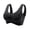 Black, variant on Bras for Older Women No Steel Ring Gathering Sleep Latex Traceless Back Heart Bar Breathable Comfortable Support Green XXL