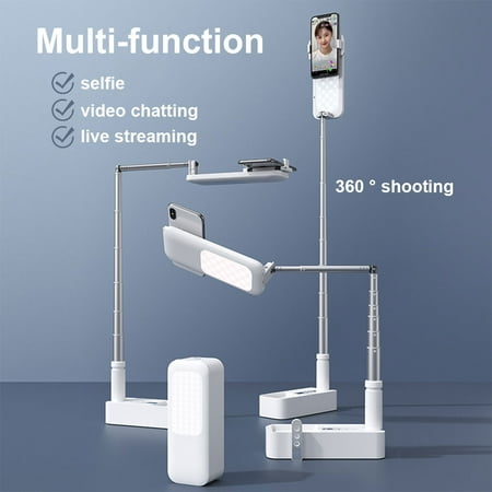 Live Streaming Phone Holder with Dimmable Filling Light Selfie Cellphone Stand; Recording Telescopic Selfie Cellphone Bracket | Walmart Canada