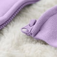 thumbnail image 4 of Xudanell Boys Girls Fleece Zip Up Hoodie Jacket Unisex Kids Warm Sherpa Lined Winter Hooded Sweatshirt Purple,Size 7-8 Years, 4 of 5