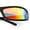 Matte Black - Rainbow Mirror, variant on Retro Slit Thin Narrow Rectangle Curved Wrap Sport Plastic Sunglasses Pink - Pink Mirror
