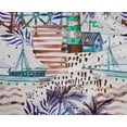 thumbnail image 5 of oneOone Polyester Spandex Dark Peach Fabric Ocean Lighthouse Quilting Supplies Print Sewing Fabric By The Yard 56 Inch Wide, 5 of 6