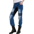 thumbnail image 2 of Juicy Trendz Women's Motorcycle Jeans- Biker Racing Pants With Protective Lining for Riders Blue Size W30-L29, 2 of 2