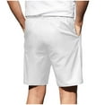 thumbnail image 5 of Pleated Shorts for Men Zipper Knee Length Dress Pants with Pockets Regular Fit Casual Pant Running Business Suit Pant Solid Button Waist Trousers 2026 Golf Beach Short for Men, 5 of 8