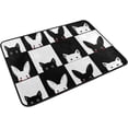 thumbnail image 2 of SKYSONIC Doormat Black White Cat Rabbit Chess Board Lightweight Non Slip Indoor Outdoor Entryway Rugs Floor Mat for Bathroom Kitchen Entrance 23.6x15.7 inches, 2 of 5